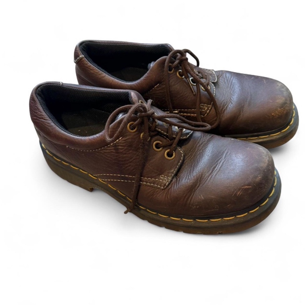 Dr. Martens Brown Leather Lace-Up Oxfords